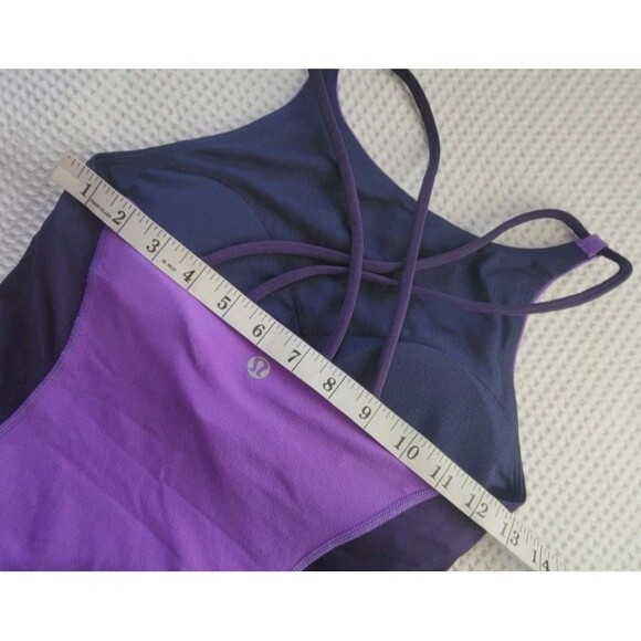 Lululemon Women's Virtuous Tank Top cross back Purple Size 6 - Picture 6 of 13